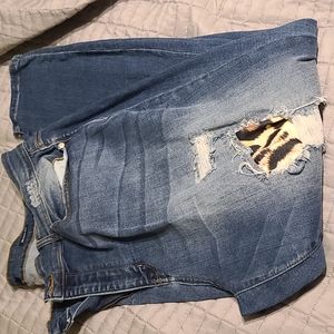 Judy Blue plus size 22W Leopard Patch Skinny Fit Jeans